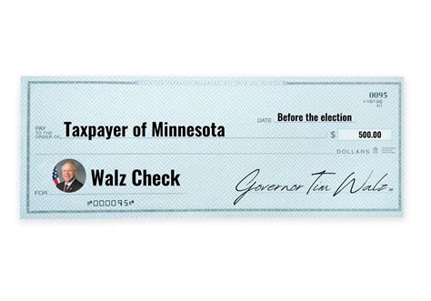 Payments would amount to either 175-dollars or 350-dollars per eligible household. . Walz checks when will it arrive